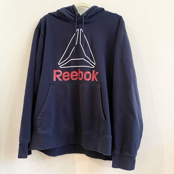 Reebok Other - Reebok Men's Pullover Hoodie Sweatshirt Navy Blue Sizes  2X Large‎
